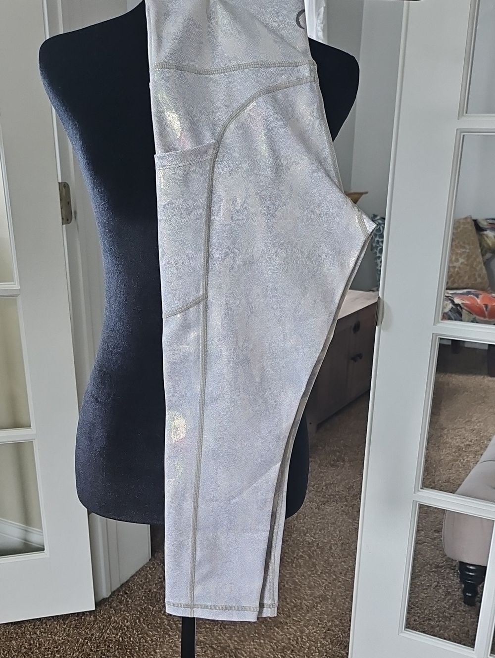 ZYIA Active Metallic Cropped Camo Leggings